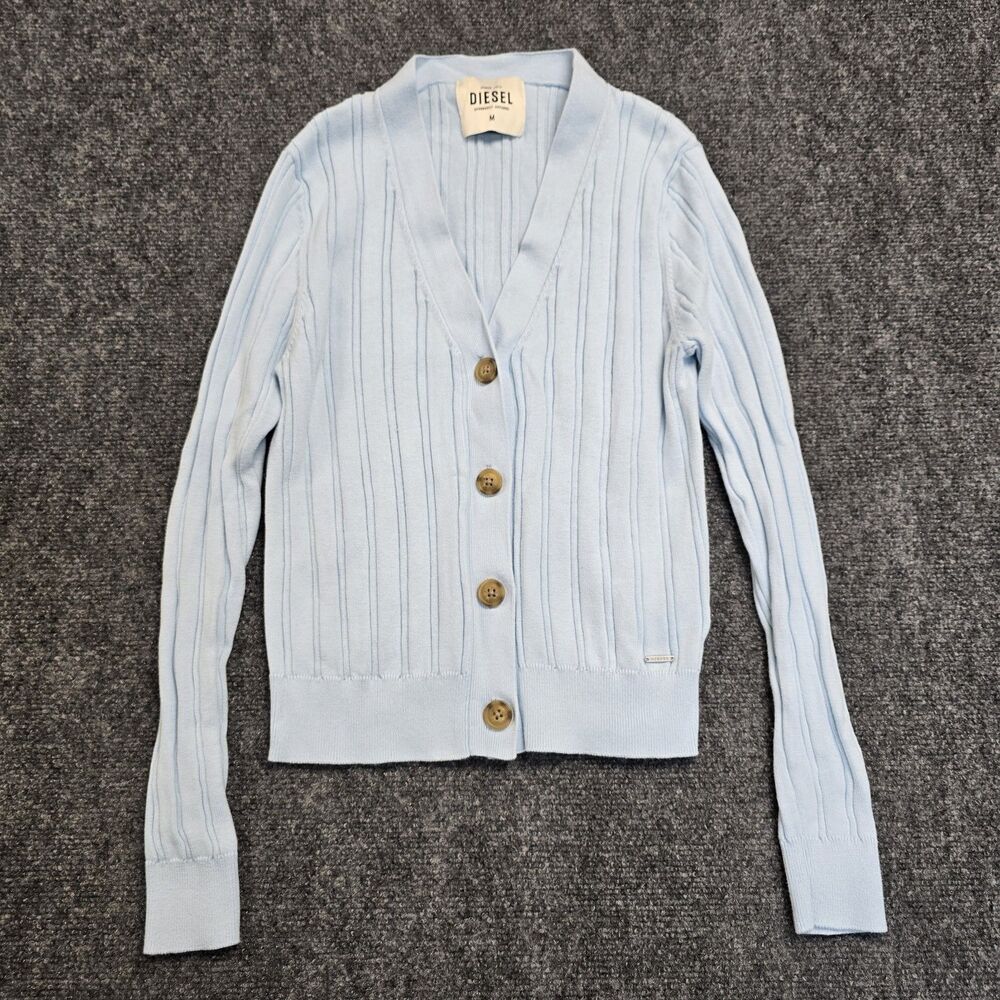 Diesel Women's 4-Button Up Cotton Knitwear Cardigan Sweater Size Medium
